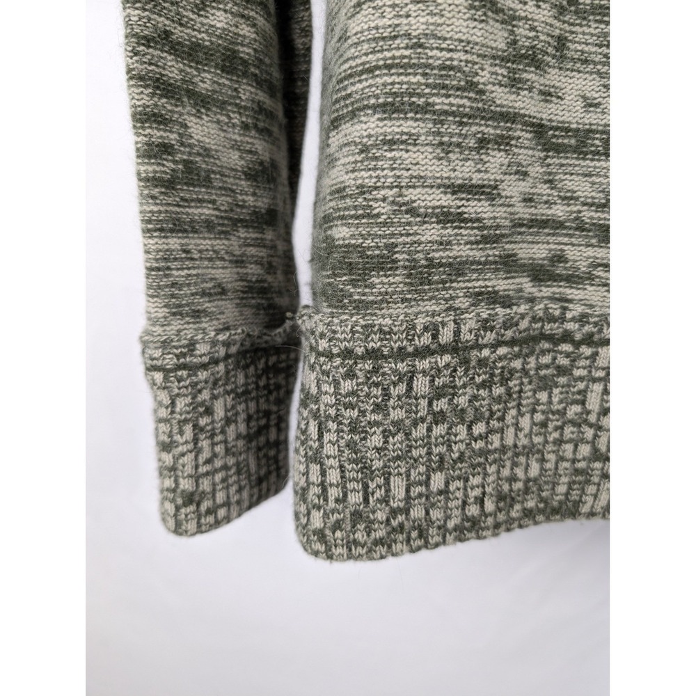 Cashmere Silk Angora Turtleneck Sweater Sz M Olive Cottagecore Minimalist Luxury - Picture 9 of 10